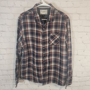 Men's Flag & Anthem longsleeve button-down shirt, size Large